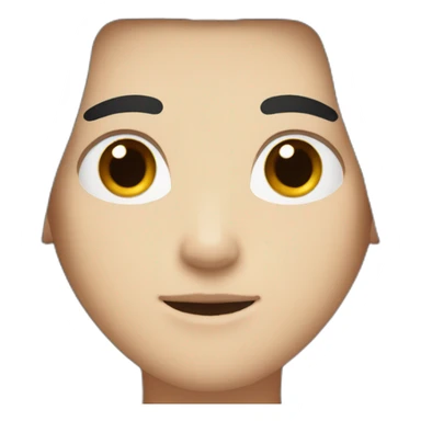 White boy with straight black hair and brown eyes sticker