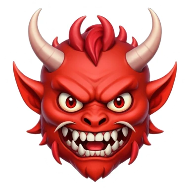 demon with small horn sticker