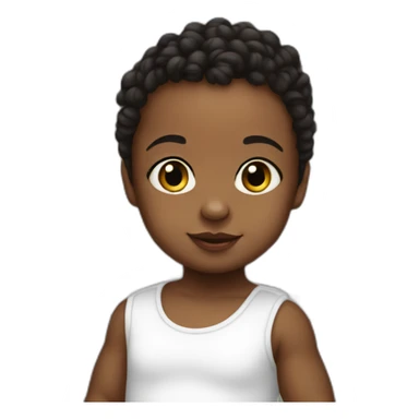 one year old white baby andrea with wings sticker