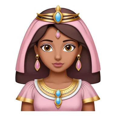 egyptian princess wearing dusky pink and white dress sticker