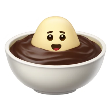 Pudding in bowl  sticker