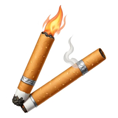 White background, cigarette sticker