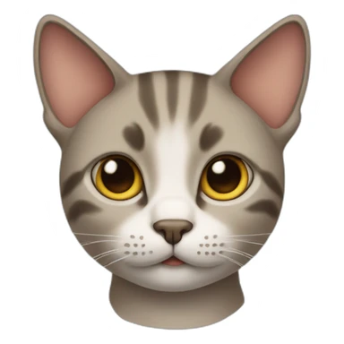 Cat with smaller ears than usual sticker