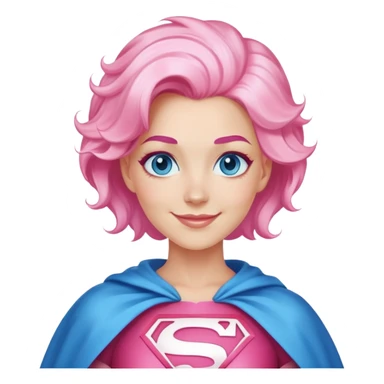 cotton candy woman super hero sticker