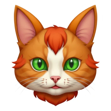 cat with red horns and bat wings sticker