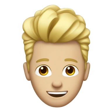 Blonde male with quiff sticker