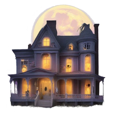 Barbie’s very old extra large run-down frightening dangerous ghost-ridden haunted dream house nightmare scenario full harvest moon  sticker