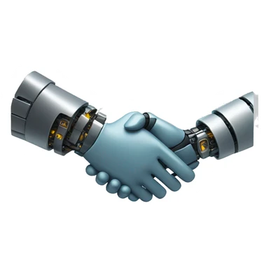 handshake with robot sticker