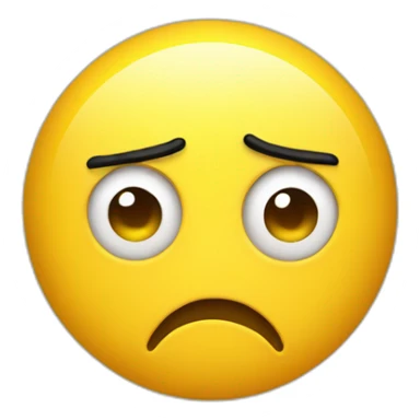 yellow emoji disgusted shocked, one eyebrow upward sticker