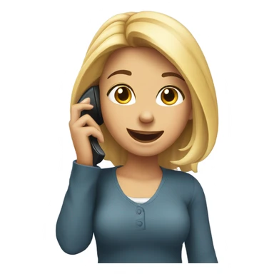 Girl calling sticker