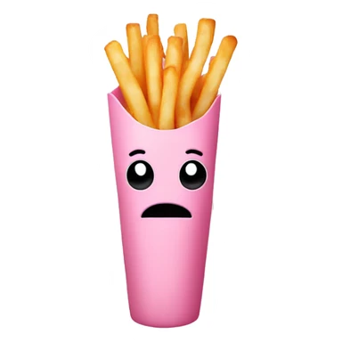 pastel pink fries sticker