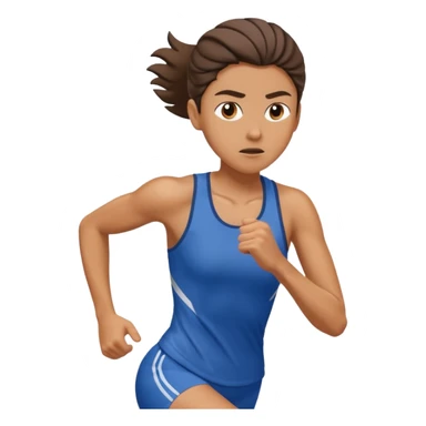 a person running in a race sticker