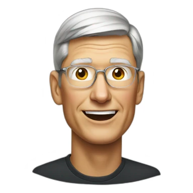 tim cook eat apple sticker
