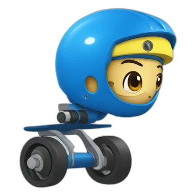 roller deby blue sticker