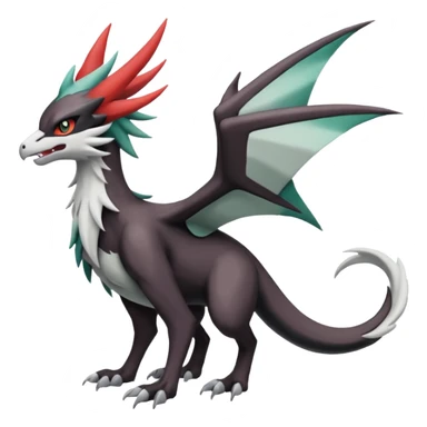 Noivern-Mightyena-Silvally-Fakémon-hybrid-creature (full body)  sticker