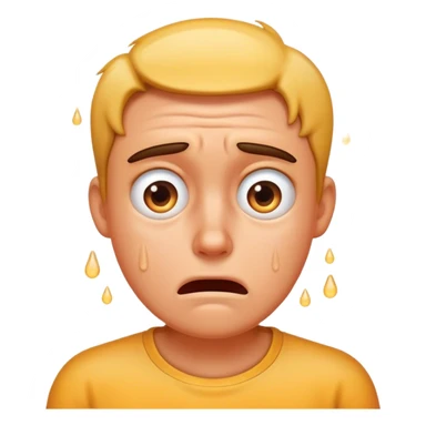 Confused sweaty person sticker