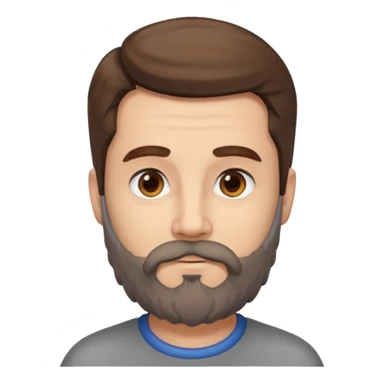 MALE, BROWN HAIR, GREY GOATY BEARD sticker