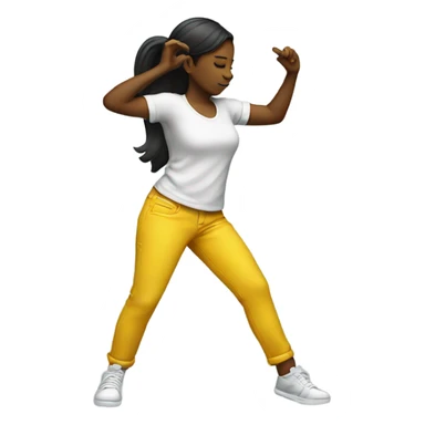 Girl dabbing sticker