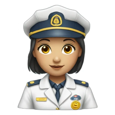 Petite fille en uniforme  sticker
