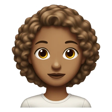 brown haired girl portrait lightskin  sticker