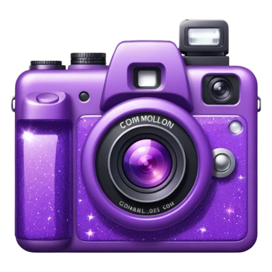 Glitter Camera Purple sticker