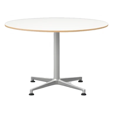 white Eames Universal Base Round Table sticker