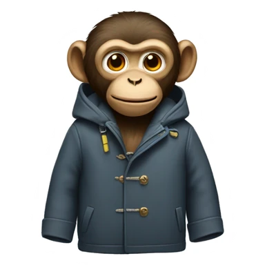 Monkey wearing a coat  sticker