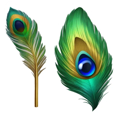 Peacock feather and lord Krishna sticker
