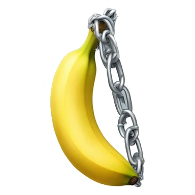 Banana wrapped in chain sticker