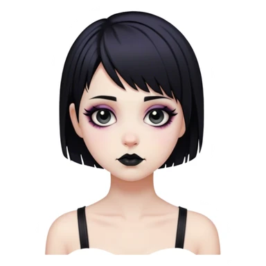 Goth short hair girl sticker