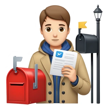 waiting at mailbox sticker