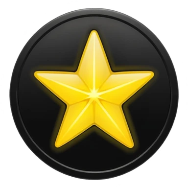 Make a star inside a clean black circle only and the star looks like the star in ios keyboard  sticker