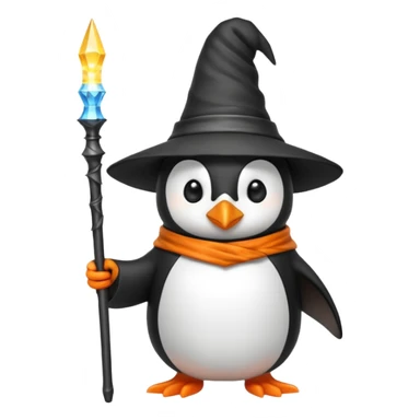 Wizard penguin sticker
