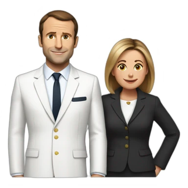 macron avec brigitte sticker