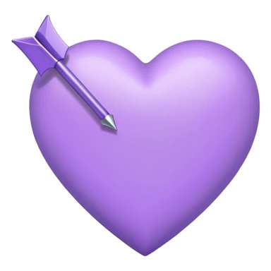 Lavender heart with an arrow sticker