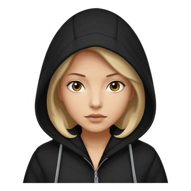 Hooded Street Walker woman  sticker