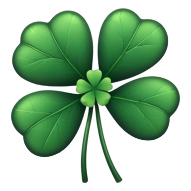 Black four leaf clover sticker
