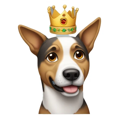 Un perro con una corona sticker