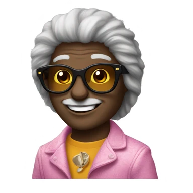 musical groovy mink with glasses sticker