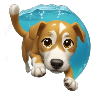 Diving dog sticker
