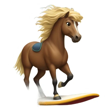 horse surfing sticker