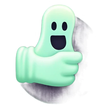 thumb up, glow in the dark ghost sticker
