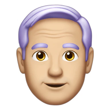 Benjamin Netanyahu with purple hair sticker