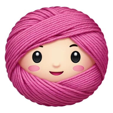 Pink yarn sticker