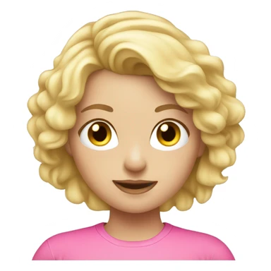 Blonde girl doing Pilates wearing pink  sticker