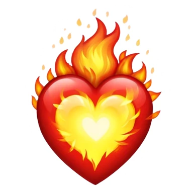 Heart of fire sticker