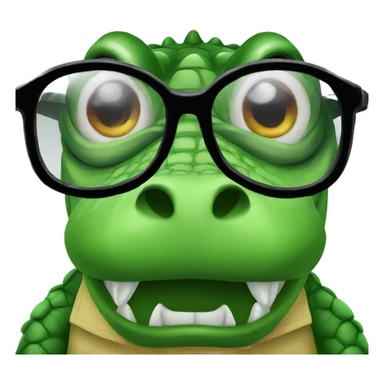 angry alligator wearing glasses sticker