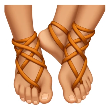 Interlocked feet sticker
