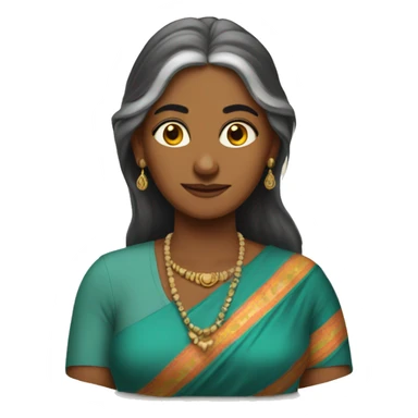 indian mother - With long not well done hair sticker