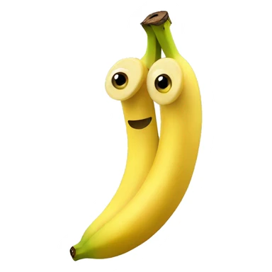 Banana with eyes and legs sticker